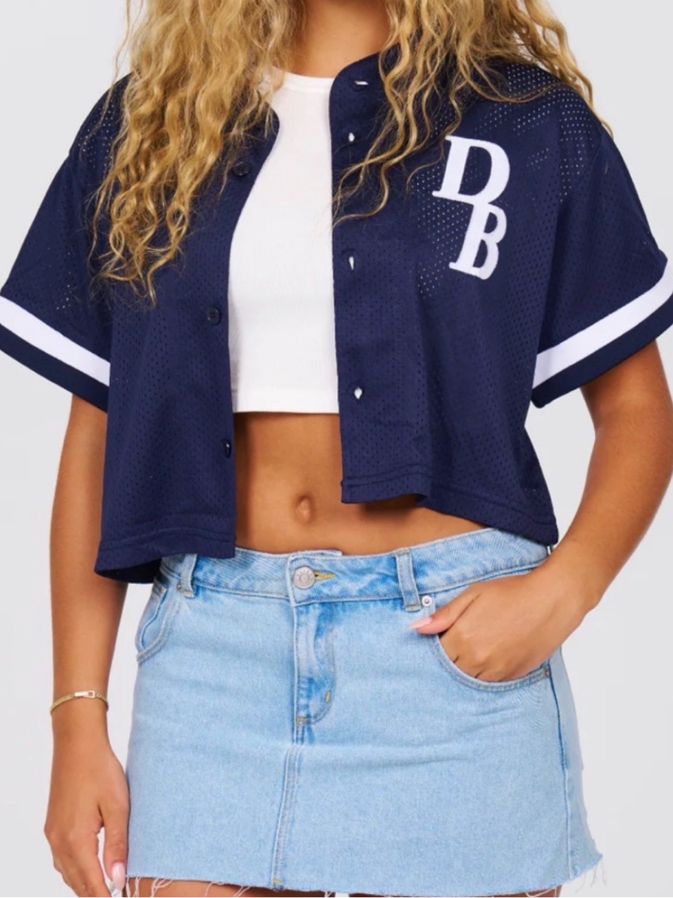 Dairy Boy Homecoming Cropped Jersey Navy L — image 2 of 8